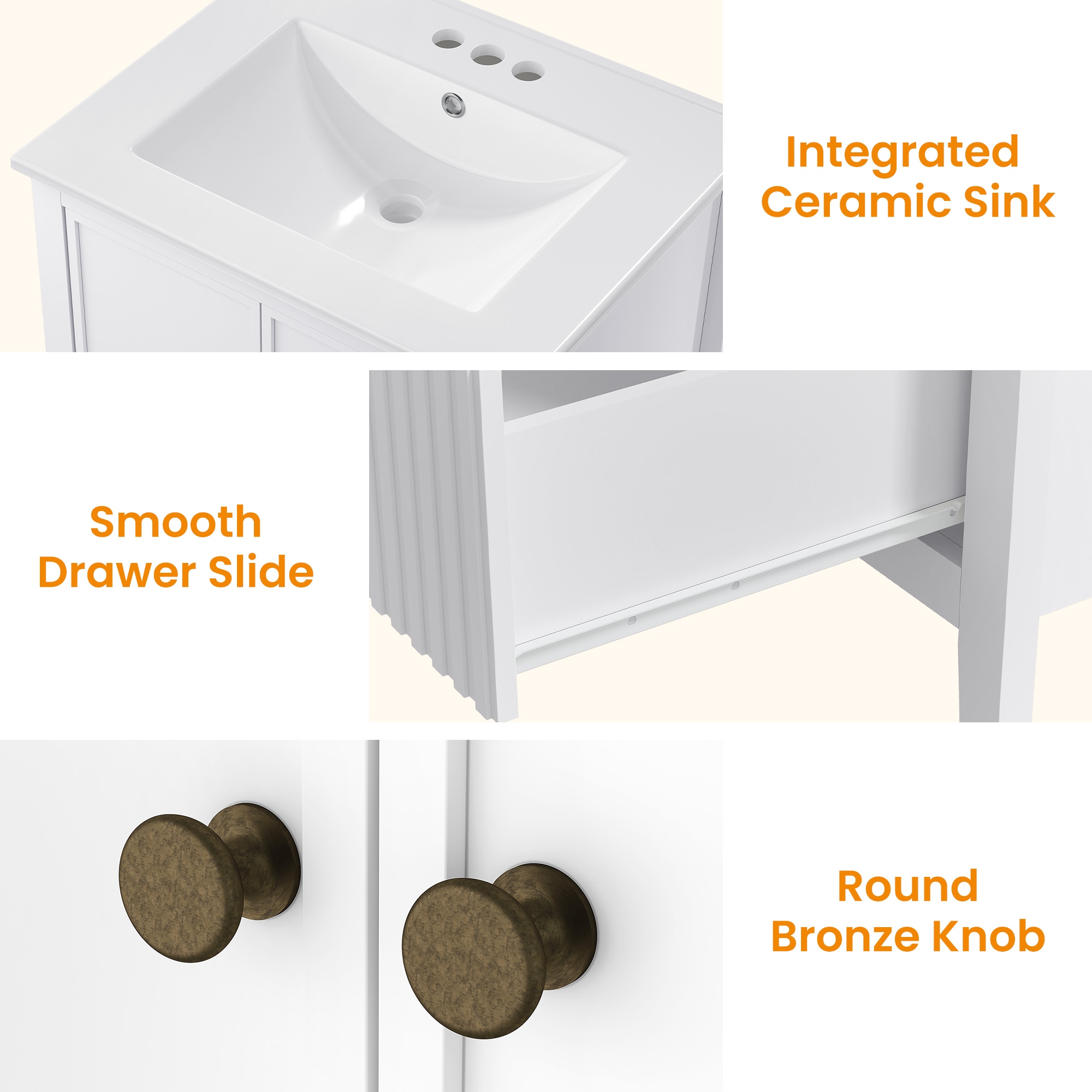 Bathroom Vanity With Sink White Modern Freestanding Cabinet_voghion.com